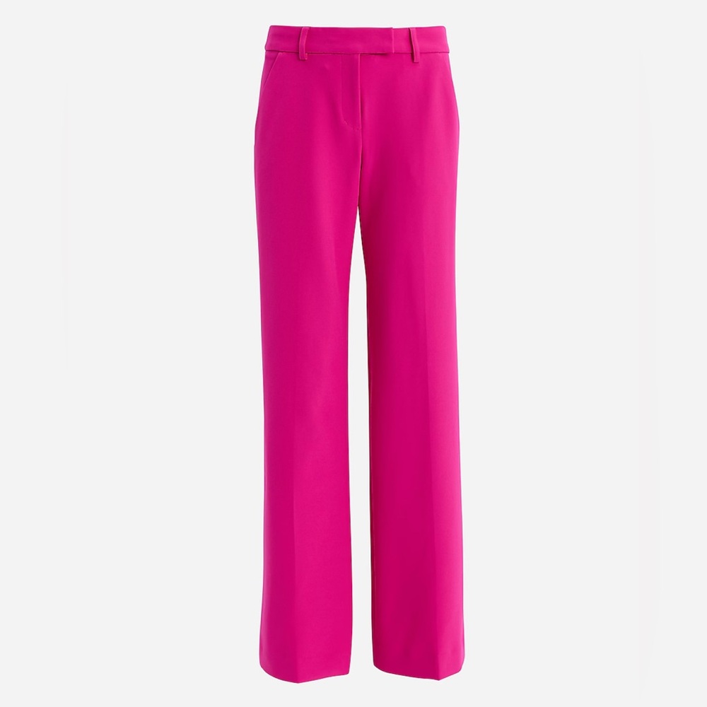 Express Editor Relaxed Mid Rise Trouser Pant Neon Berry Hot Pink Size 8 NWOT - Picture 6 of 14